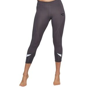 Kari Traa Louise tights gray crop 3/4 leggings size small